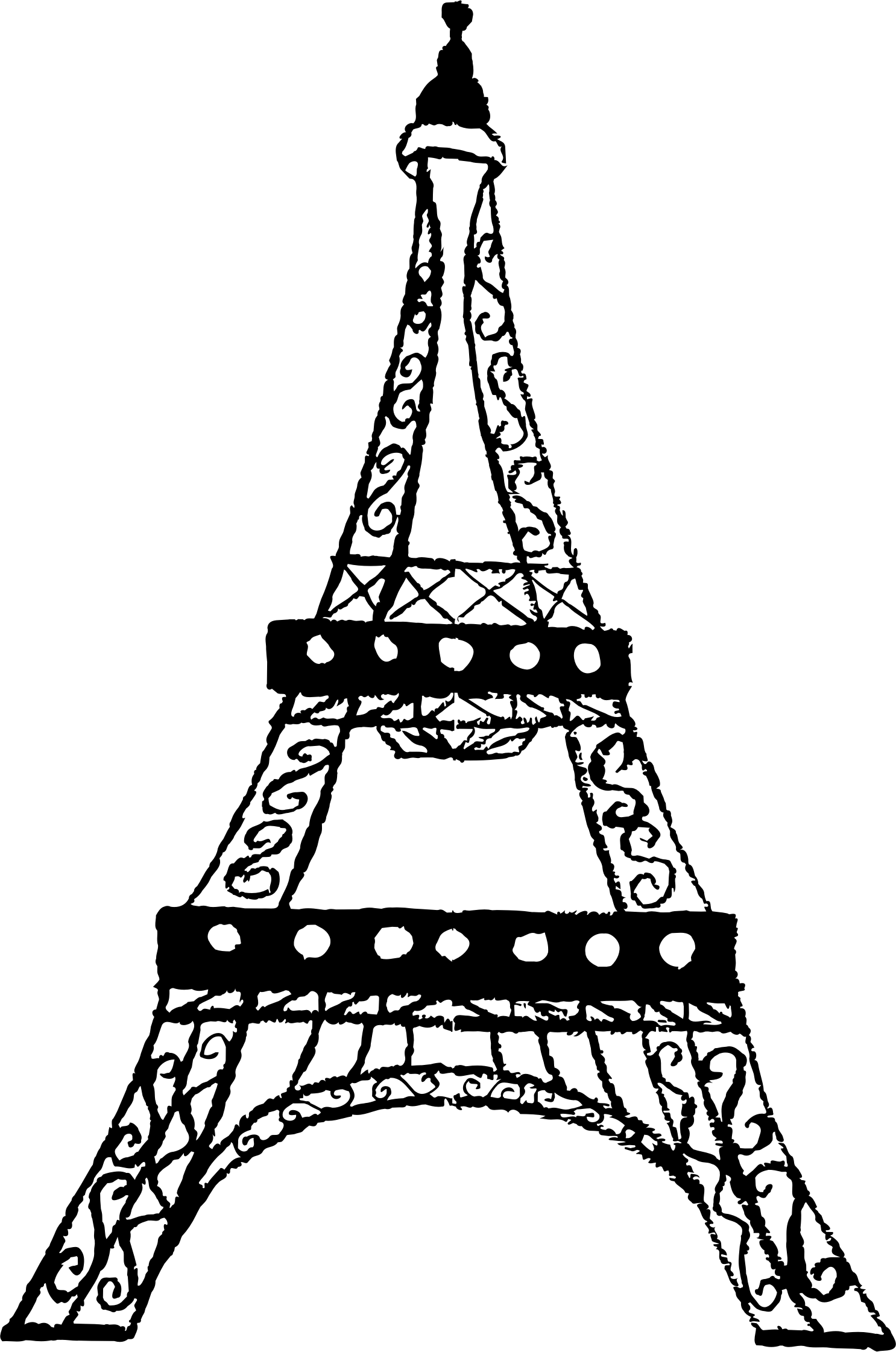 1486x2242 Tower Drawing Step By Step