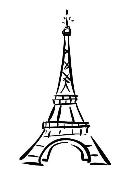 450x600 Drawn Eiffel Tower Realistic Many Interesting Cliparts