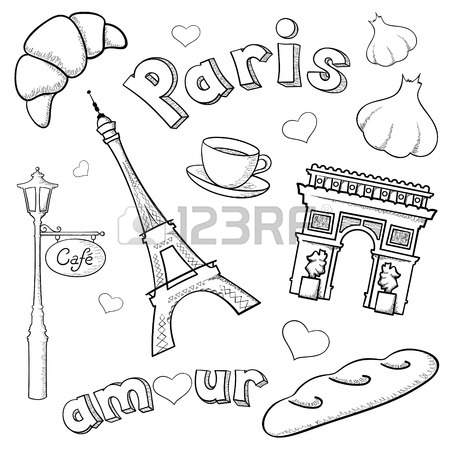 450x450 Little French Girl With Flag By The Eiffel Tower With Other Paris