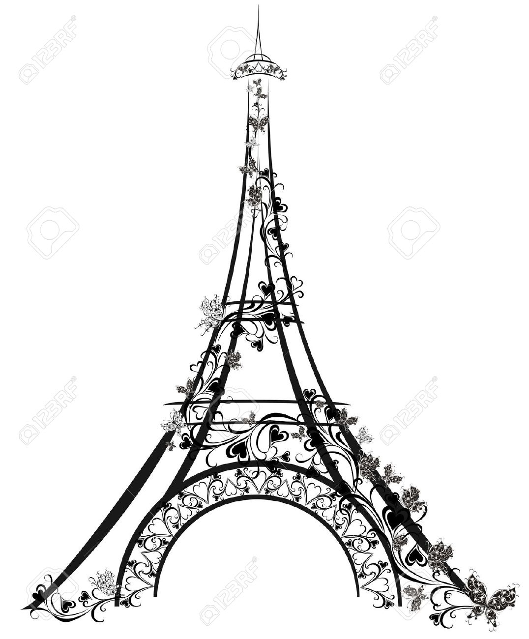 Eiffel Tower Line Drawing at GetDrawings | Free download