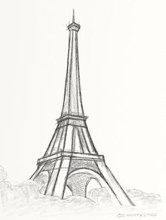 Eiffel Tower Sketch Drawing