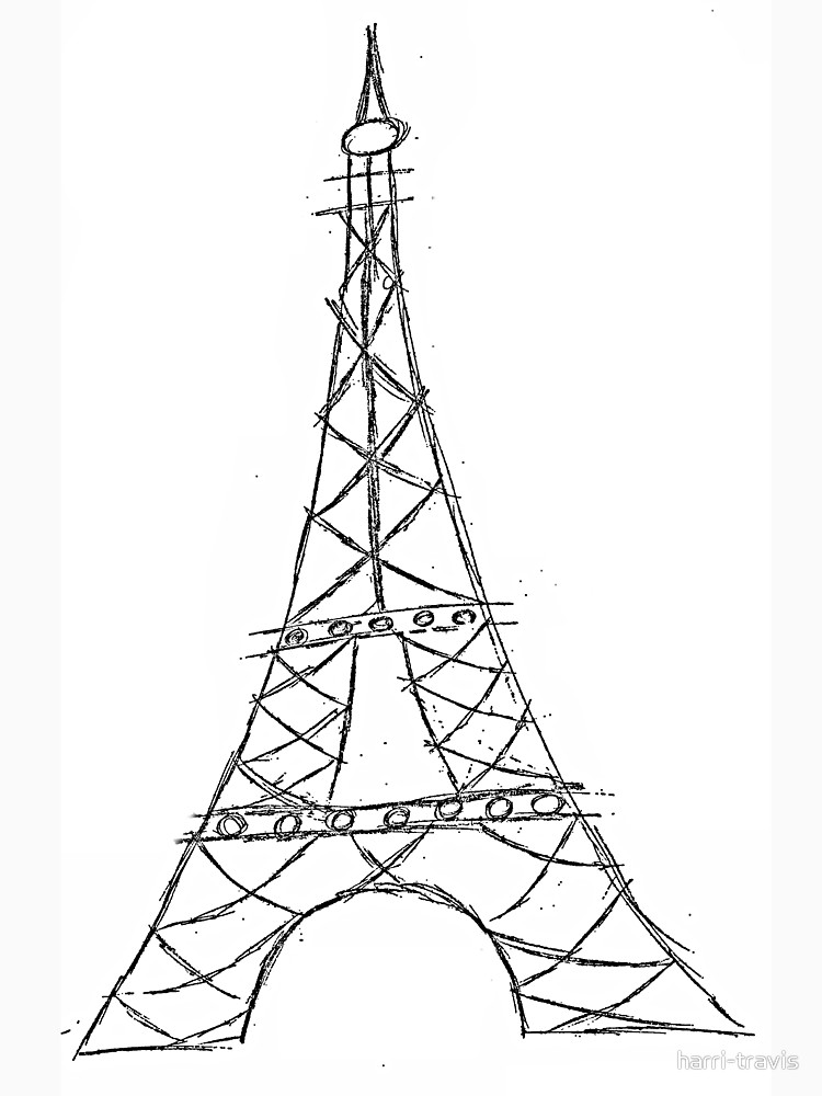 750x1000 Eiffel Tower Sketch Unisex T Shirt By Harri Travis Redbubble