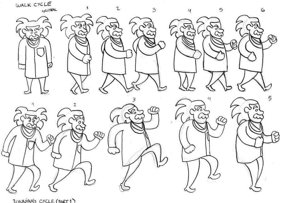 900x652 Walking Cyclecartoon Einstein By Avcf