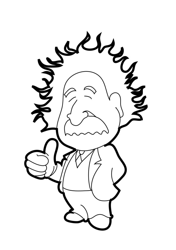 700x993 Albert Einstein Put Thumbs Up Coloring Pages Pictures A New Coat