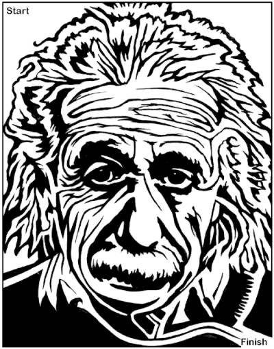 400x509 Albert Einstein Maze