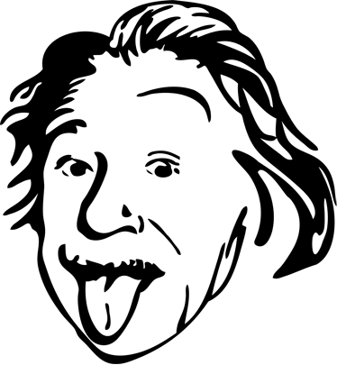 374x405 Albert Einstein Sticker