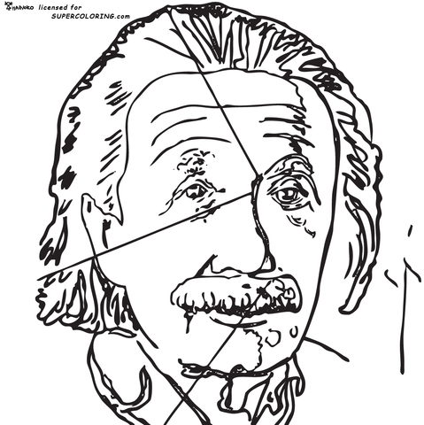 479x480 Einstein By Andy Warhol Coloring Page Free Printable Coloring Pages