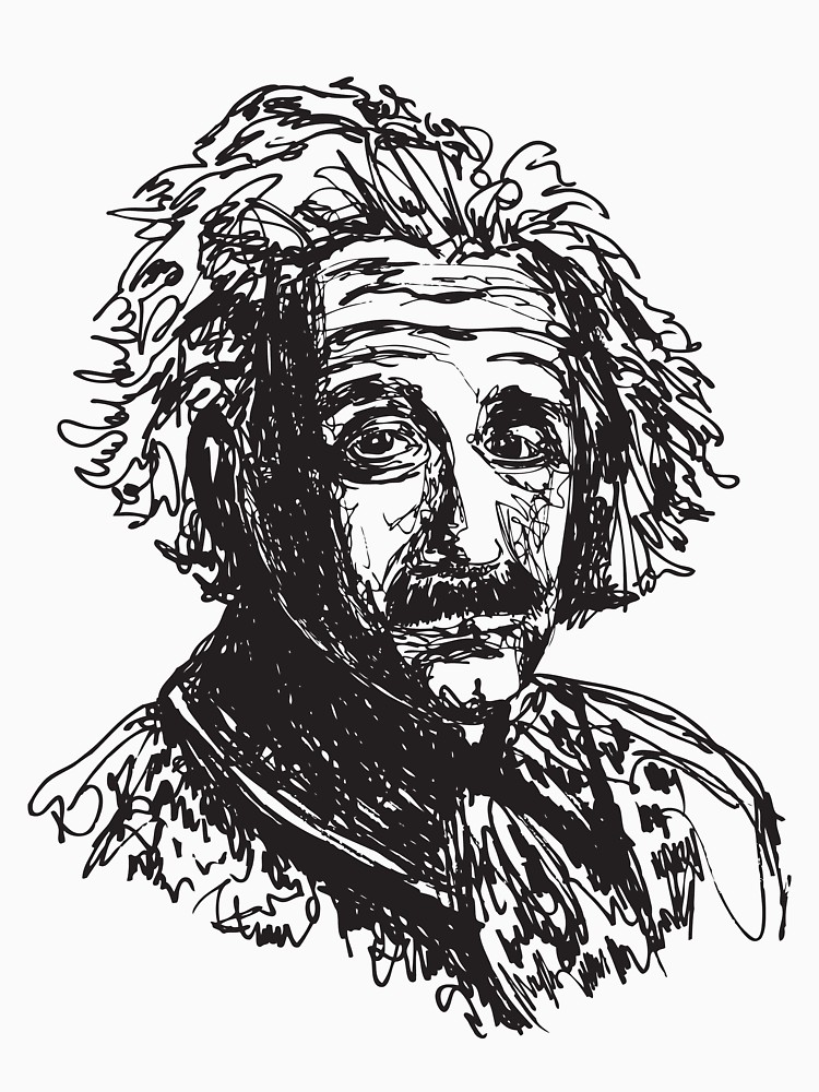 750x1000 Icon Einstein Women's Fitted Scoop T Shirt By Bdalke Redbubble