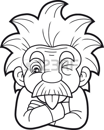 361x450 Cartoon Funny Einstein Shows His Tongue Royalty Free Cliparts