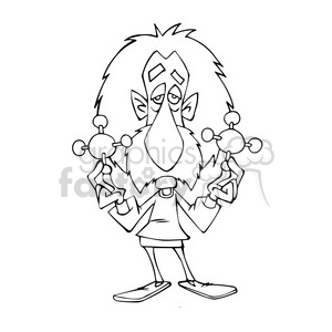 300x300 Royalty Free Albert Einstein Bw Caricature 391662 Vector Clip Art