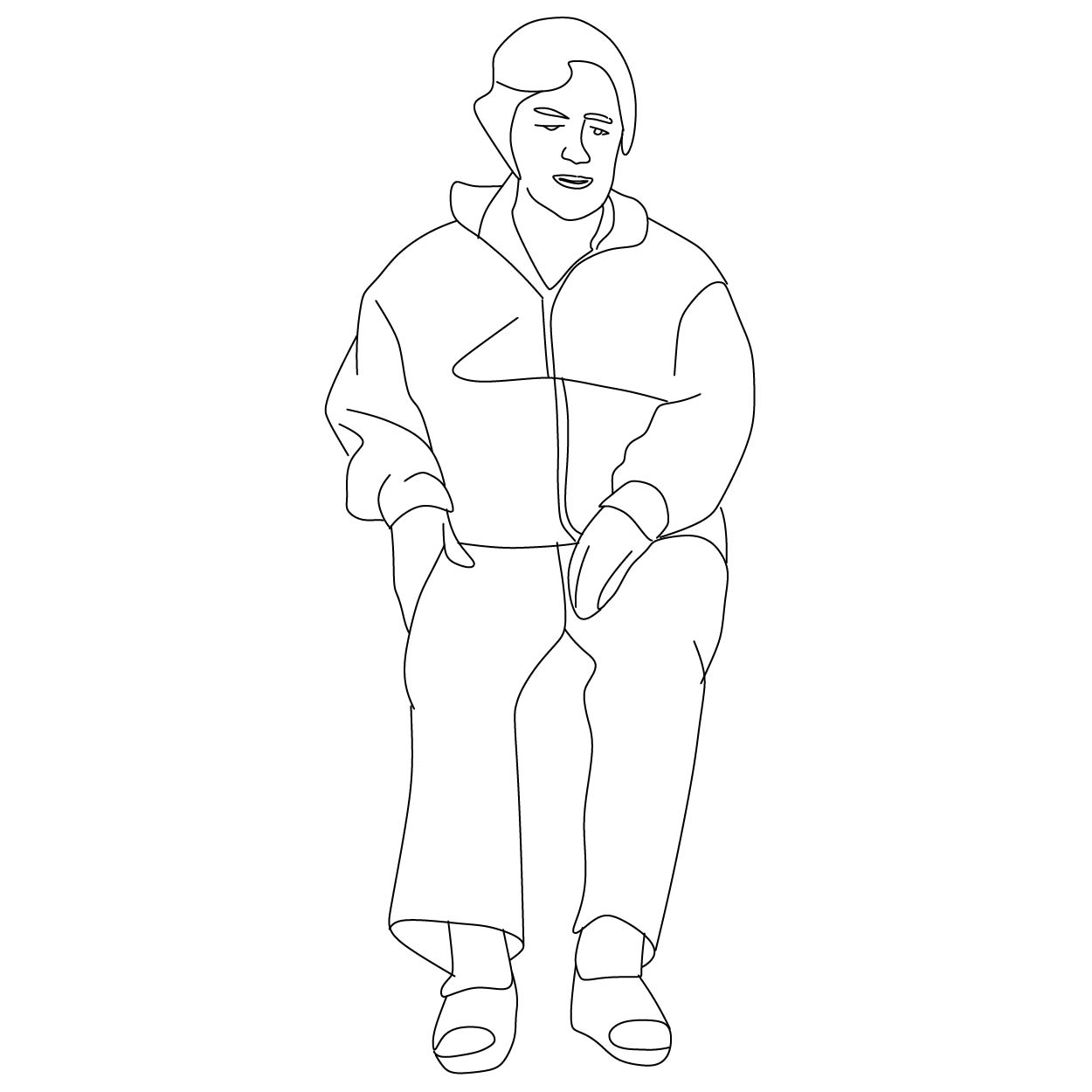 1250x1250 Elderly Woman Sitting Free Cad People [Women] Cad