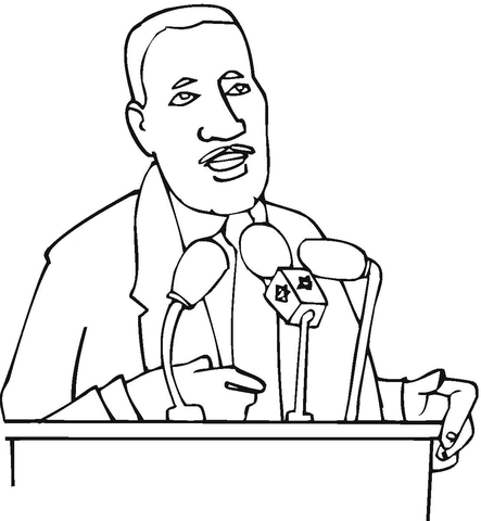 443x480 Martin Luther King Jr. Coloring Page Free Printable Coloring Pages