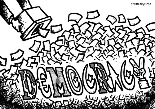 500x353 Democracy After Election Bw By Svitalsky Politics Cartoon Toonpool