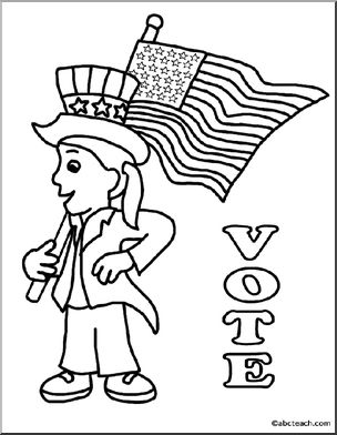 304x392 Coloring Book Elections Theme Abcteach