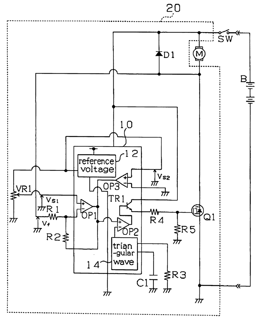 850x1037 Patent Us5814955 Motor Control Circuit With A Low Voltage Drawing