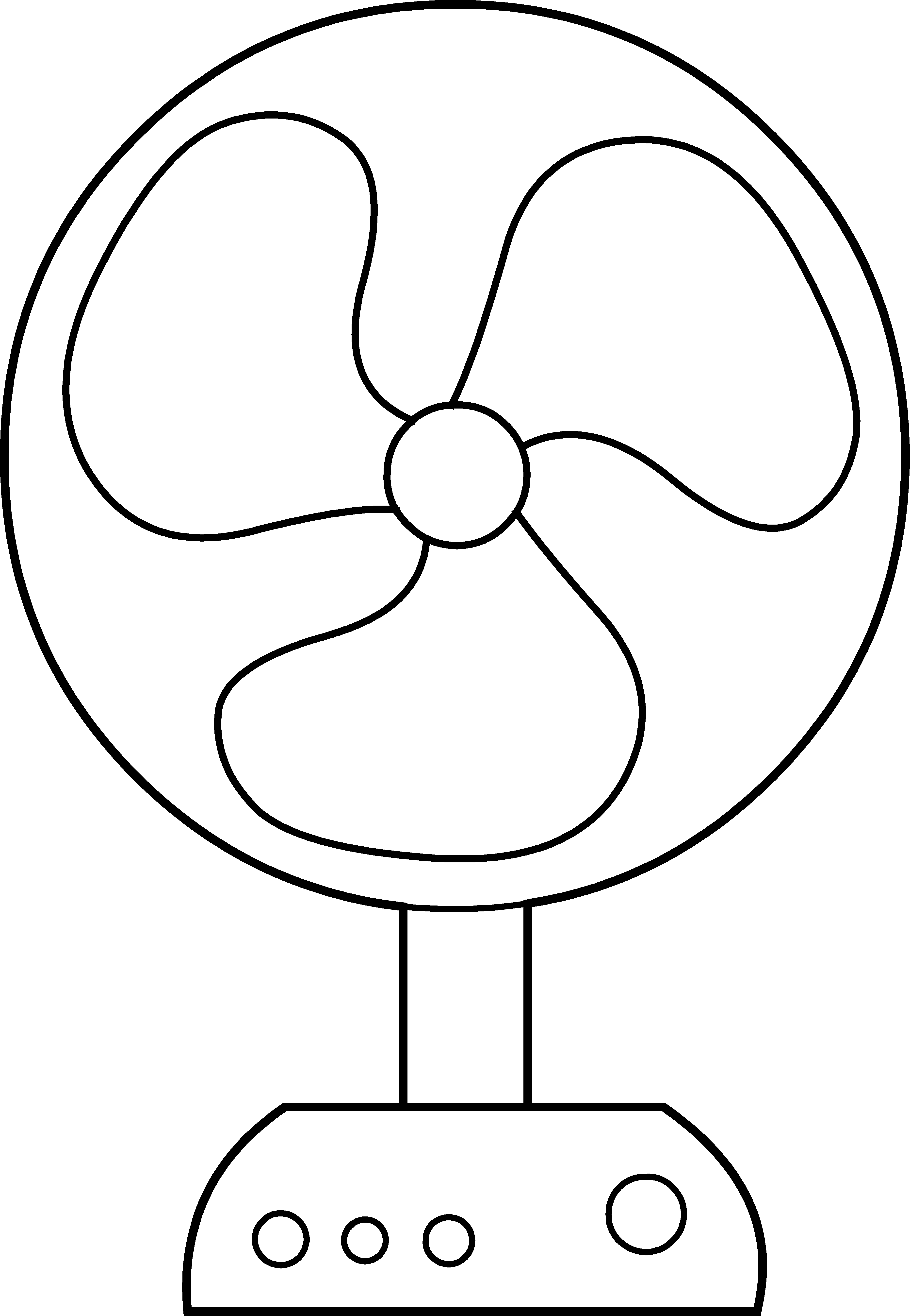 3696x5341 Electric Fan Line Art
