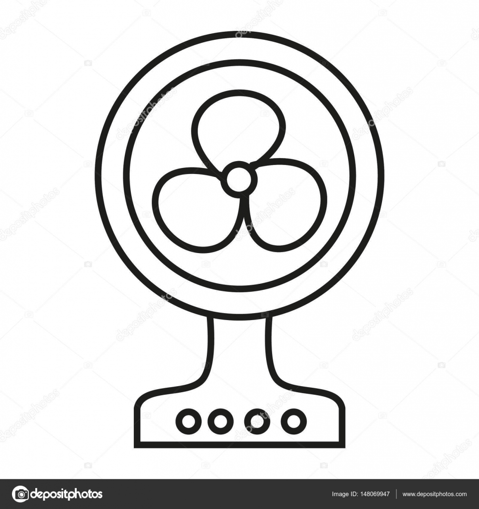 963x1024 Electric Fan Icon Stock Vector Angbay
