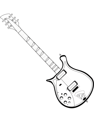 371x480 Electric Guitar Coloring Page Free Printable Coloring Pages