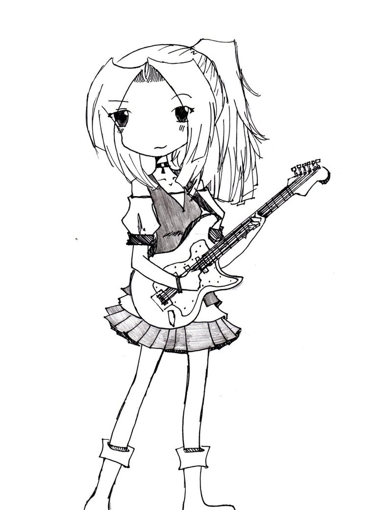 769x1040 Girl And Her Guitar By Kaerucchimoon