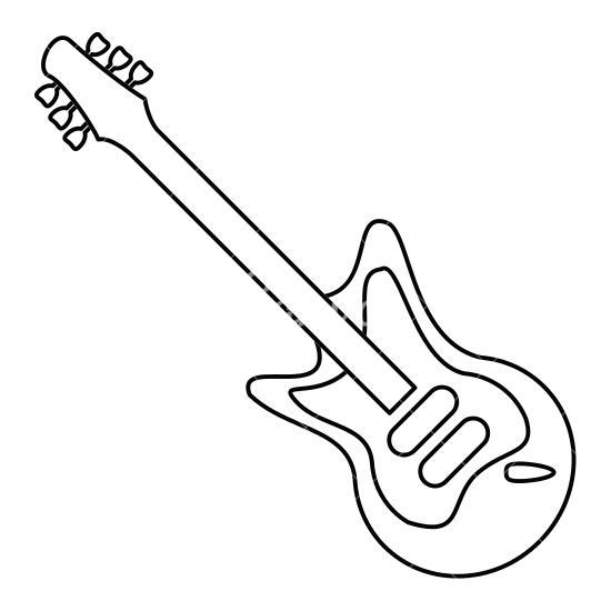 Electric Guitar Line Drawing at GetDrawings | Free download