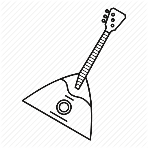 512x512 Guitar, Line, Music, Outline, Rock, String, Triangle Icon Icon