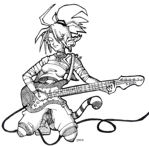 500x488 Guitar Girl By Animatey