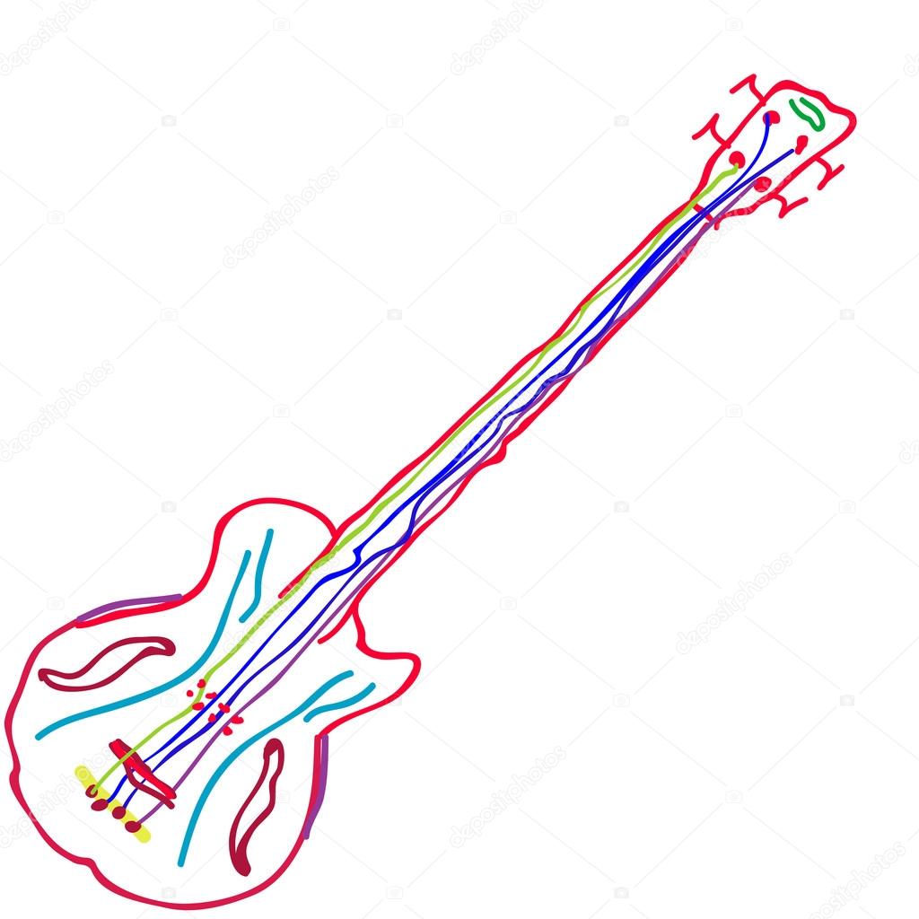 1024x1024 Drawn Guitar