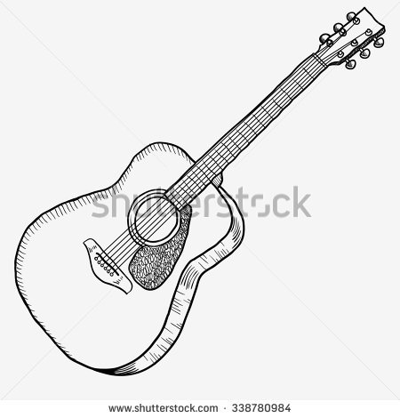 450x470 Drawn Guitar Acoustic Guitar