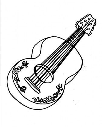 Electric Guitar Pencil Drawing