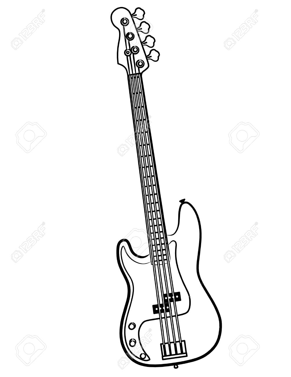 1004x1300 Simple Drawing Of A Guitar A Simple Electric Bass Guitar Line Art