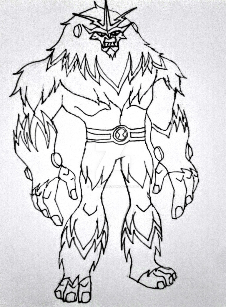 768x1041 Shocksquatch Ben 10000(Sketch) By Kamran10000