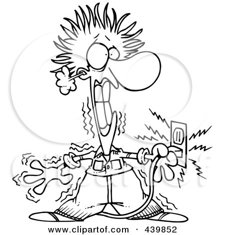 450x470 Royalty Free (Rf) Clip Art Illustration Of A Cartoon Electrician