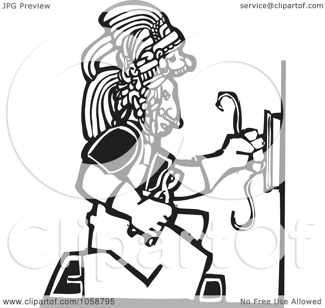 1080x1024 Royalty Free Vector Clip Art Illustration Of A Black And White