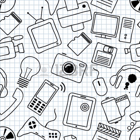 450x450 Seamless Texture On Electronics Royalty Free Cliparts, Vectors