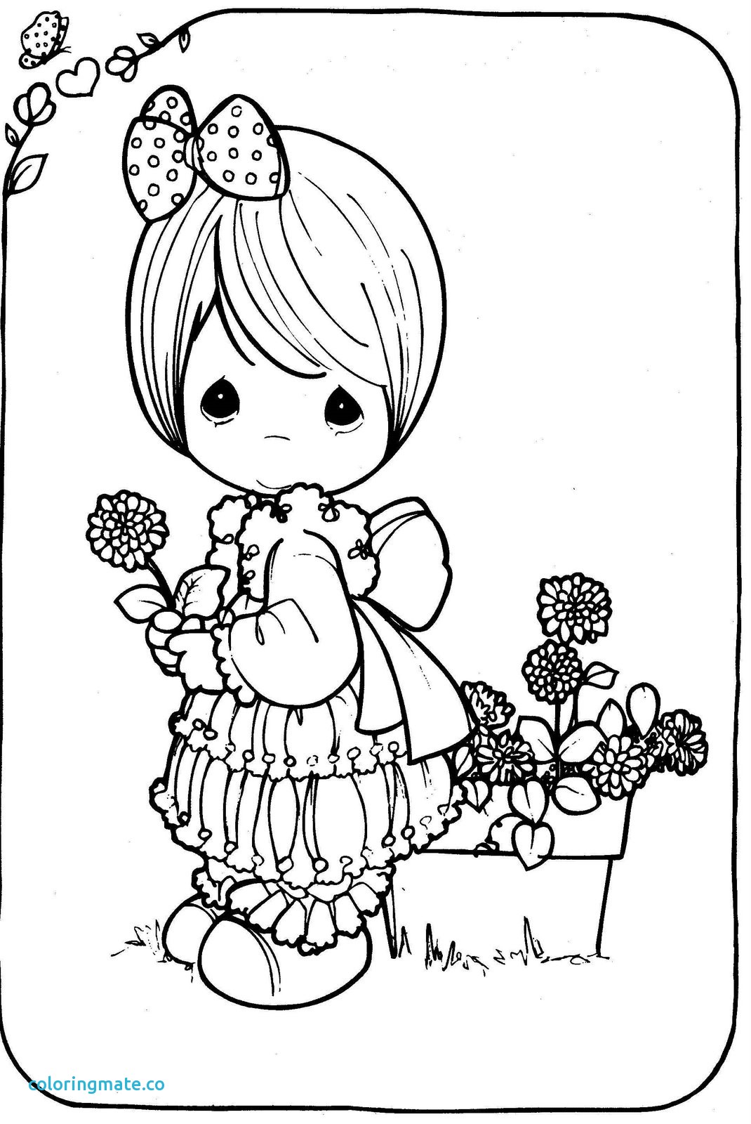 1070x1600 Precious Moments Coloring Pages Elegant Drawing Girl Precious