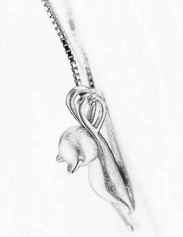 371x480 925 Sterling Silver Elegant Cat Pendant Amp Necklace Mycoolcats