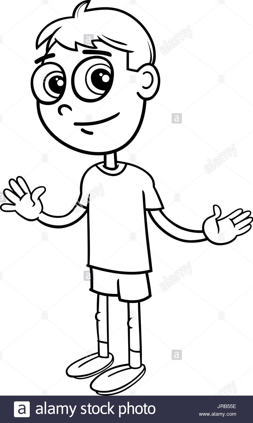 833x1390 Black And White Cartoon Illustration Of Preschool Or Elementary