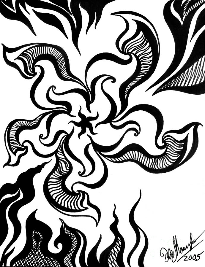 690x900 5 Elements Of Nature. Unity Drawing By Sofia Metal Queen