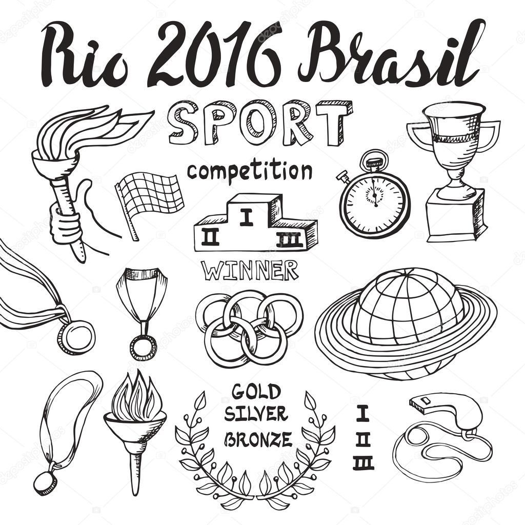 1024x1024 Sport Doodle Elements Stock Editorial Photo Tatiana Kost