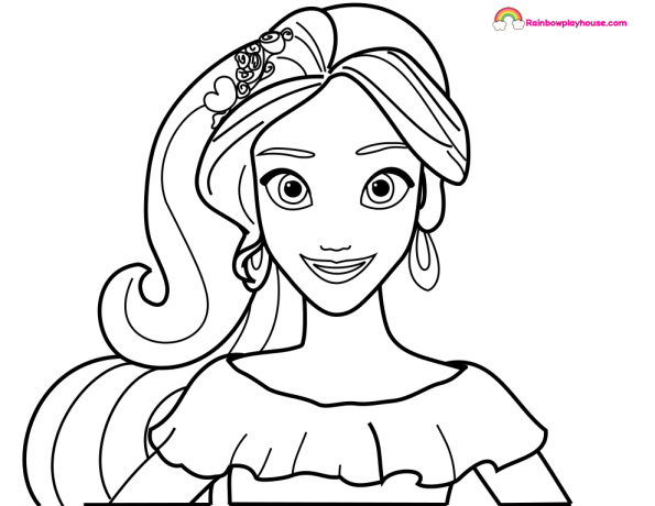 595x460 Elena Of Avalor Printable Coloring Page