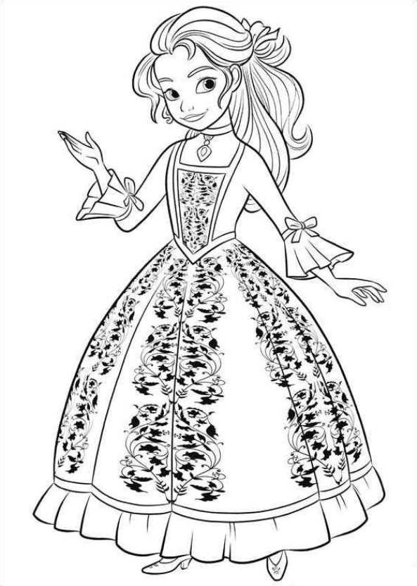 593x832 Isabel Elena Of Avalor Colouring Pages Google Search Disney