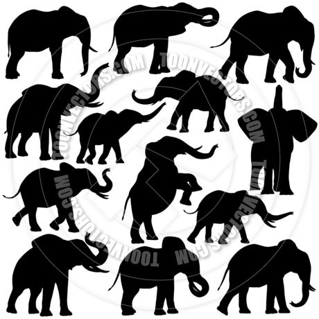 460x460 African Elephants By Tawng Toon Vectors Eps