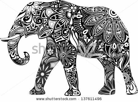 450x333 23 Best Tattoos Images On Colorful Elephant Tattoo