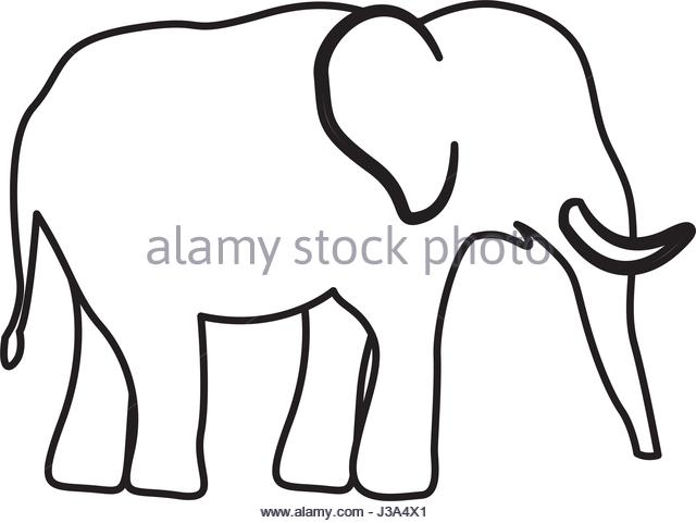 640x481 Elephant Silhouette Stock Vector Images