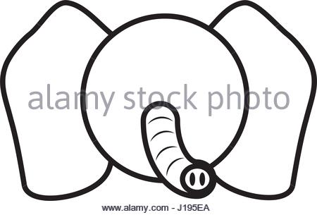 450x305 Outline Of An African Elephant Stock Vector Art Amp Illustration
