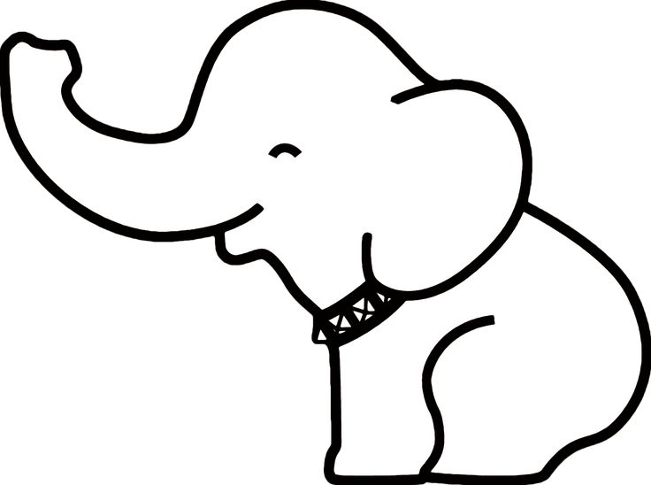 736x548 Drawn Elephant Simple
