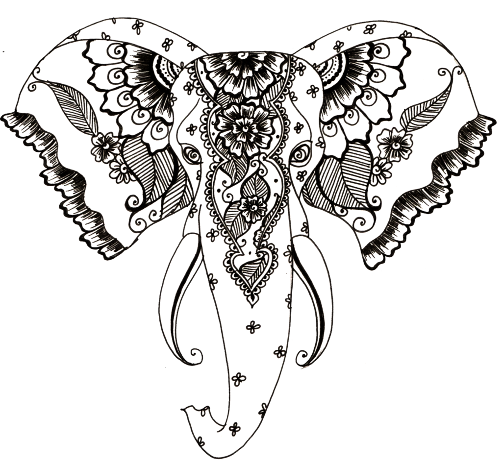 1024x945 Henna Art Drawing Animals