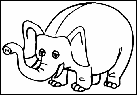 476x333 Elephant Coloring Page Image Clipart Images