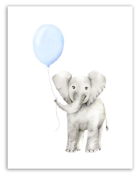 473x600 Elephant With Round Balloon Print