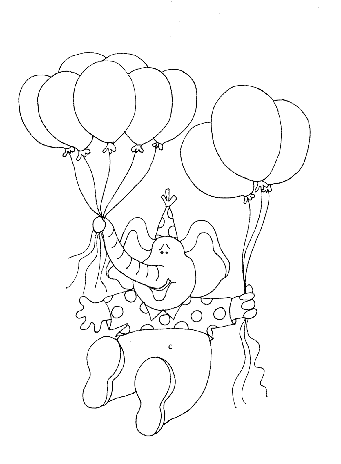 1176x1600 Free Dearie Dolls Digi Stamps Birthday Balloon Elephant